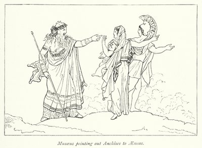 Musaeus wijst Anchises aan Aeneas door English School