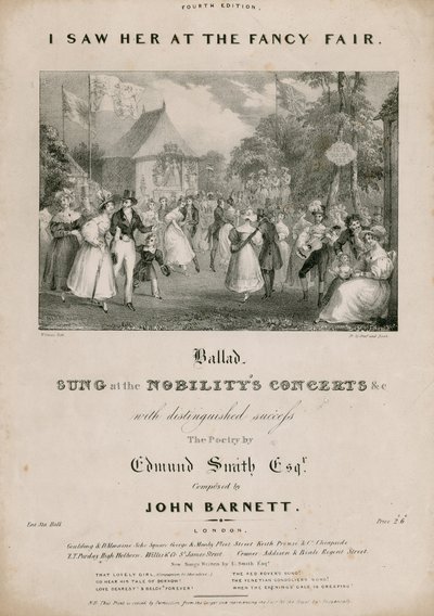 Bladmuziek: Ik zag haar op de fancy fair door Edmund Smith, gecomponeerd door John Barnett door English School