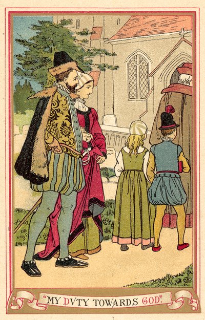 Mijn plicht tegenover God (kleurenlitho) door English School