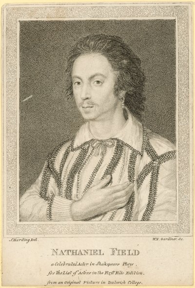Nathaniel Field, een beroemde acteur in Shakespeare-stukken door English School