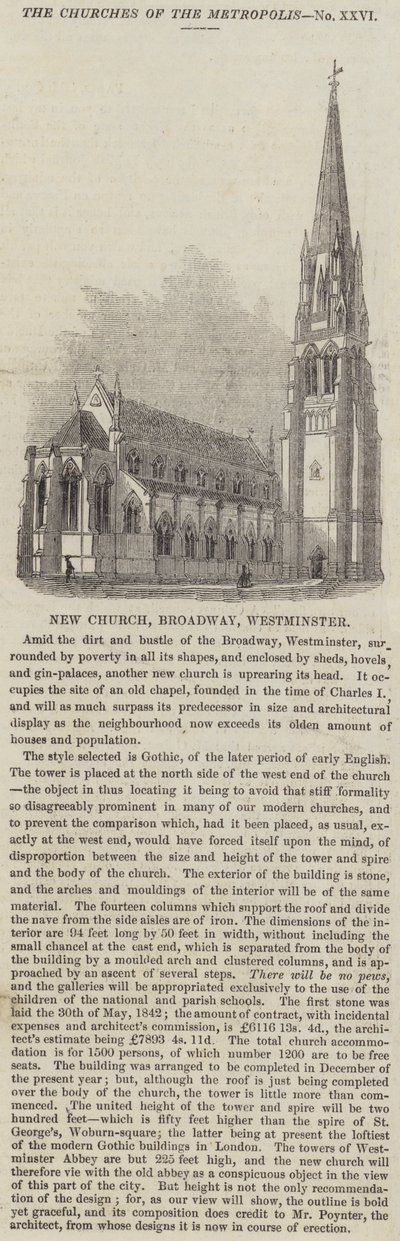Nieuwe Kerk, Broadway, Westminster door English School
