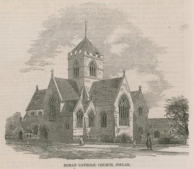 Nieuwe Rooms-Katholieke Kerk bij West India Docks door English School