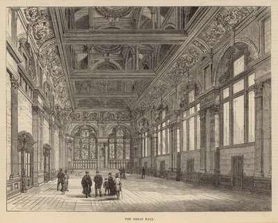 Nieuwe gebouwen van de City of London School: De Grote Hal door English School