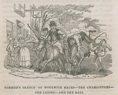 Nimrods schets van Woolwich races door English School