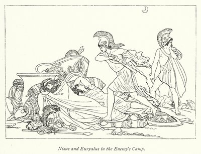 Nisus en Euryalus in het kamp van de vijand door English School