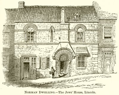 Normandische woning.--Het Jodenhuis, Lincoln door English School