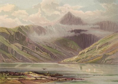 Noord-Wales, Snowdon vanaf Llyn Llydaw door English School