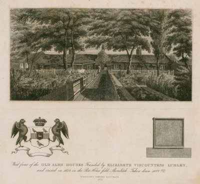 Oude Alms Huizen, Shoreditch door English School