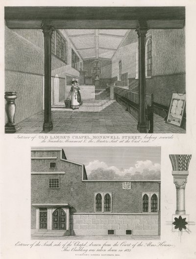 Oude Lambes Kapel, Monkwell Street, Londen door English School