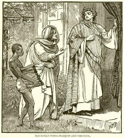 Oude Romeinse Typen--Tarquinius en de Sibylle door English School