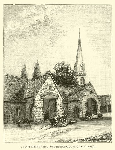 Oude Tithebarn, Peterborough, circa 1250 door English School