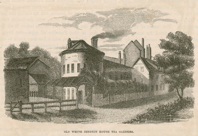 Oude White Conduit House theetuinen, Pentonville, Londen door English School