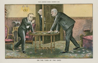 Op de Wending van de Kaart (kleur litho) door English School