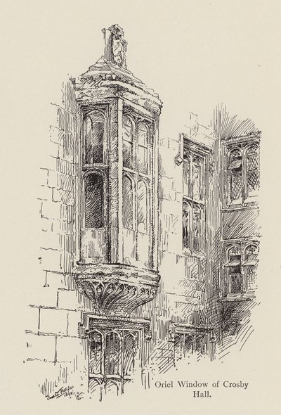Orielraam van Crosby Hall, tegenover Great St Helen