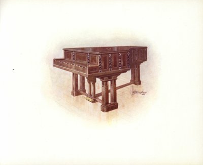 Pagina uit Steinway & Sons Kunstcatalogus door English School