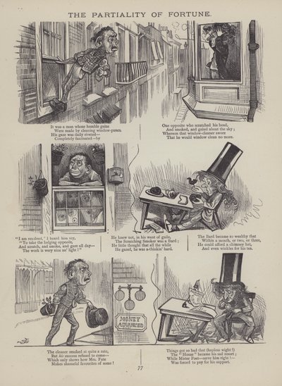 Pagina uit The British Working Man or One Who Does Not Believe In Him (gravure) door English School