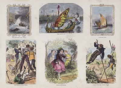 Pagina uit het Aantrekkelijke Prentenboek (gekleurde gravure) door English School