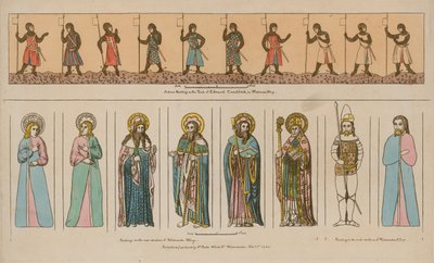 Schilderijen tentoongesteld in Westminster Abbey door English School