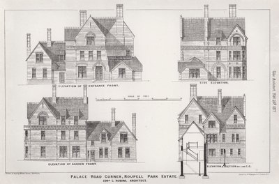 Hoek van Palace Road, Roupell Park Estate door English School
