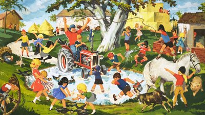 Pandemonium op de boerderij door English School