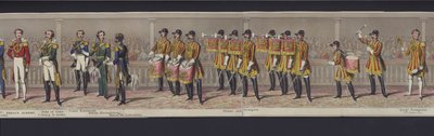 Deel van het panorama van het huwelijk van Koningin Victoria, ca. 1840 door English School