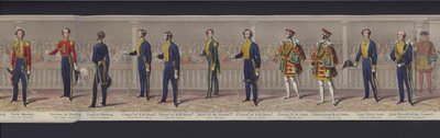 Deel van het panorama van het huwelijk van koningin Victoria, ca. 1840 door English School