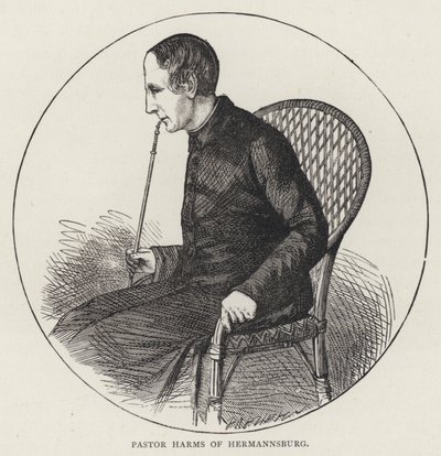 Pastoor Harms van Hermannsburg (gravure) door English School