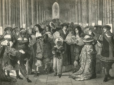 Pauls Walk tijdens het bewind van koning Karel II door English School