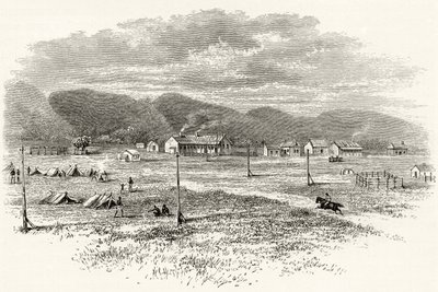 Peake Overland Telegraph Station, Zuid-Australië, ca. 1880, uit 