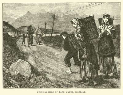 Turfdragers van Loch Maree, Schotland door English School