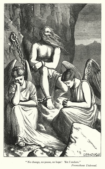 Percy Bysshe Shelley: Illustratie voor Prometheus Unbound door English School