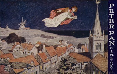 Peter Pan, door J M Barrie (kleurenlitho) door English School