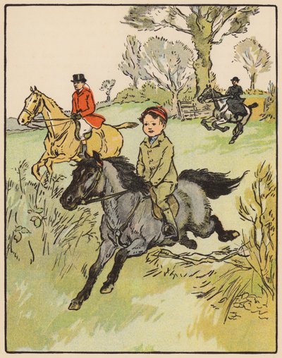 Peter heeft een glorieuze galop (kleurenlitho) door English School