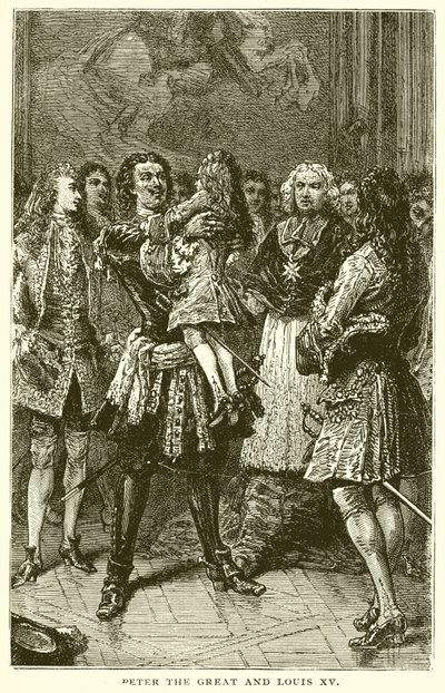 Peter de Grote en Lodewijk XV door English School