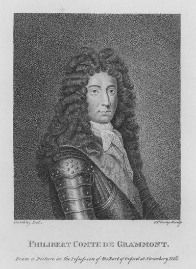 Philibert Comte de Grammont (gravure) door English School