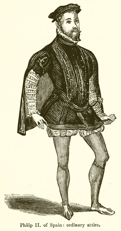 Filips II van Spanje: Gewone Kleding door English School