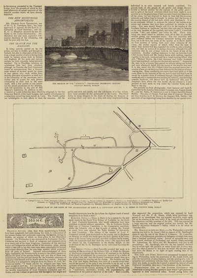 Phoenix Park-moorden (gravure) door English School