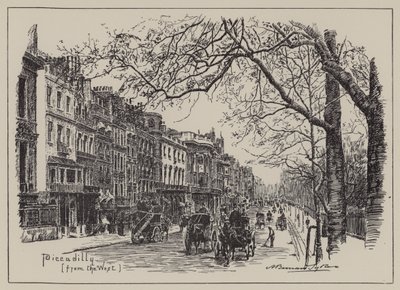 Piccadilly, vanuit het Westen door English School