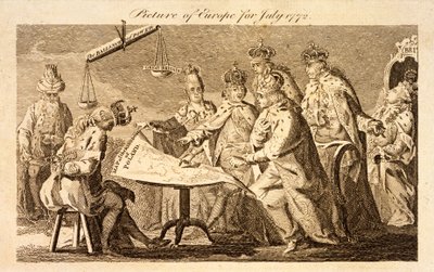 Afbeelding van Europa voor juli 1772, ca. 1772 door English School