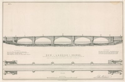 Plan voor de nieuwe London Bridge door English School