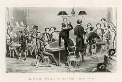 Spel bij Crockfords Club, 1843. Graaf D