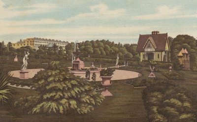 Plymouth: Zwitserse Lodge en Tuinen, Devonport Park door English School