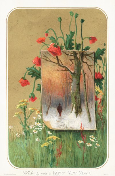 Klaprozen en schilderij door English School