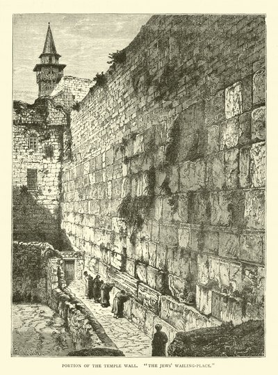 Deel van de Tempelmuur, De Klaagmuur door English School