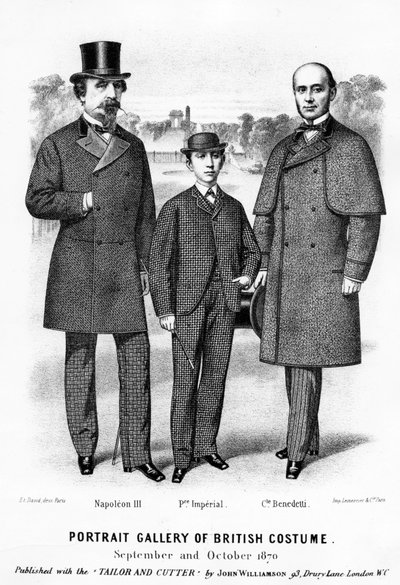 Portretgalerij van Britse Kostuums, uitgegeven met de Tailor and Cutter door John Williamson, 1870 door English School