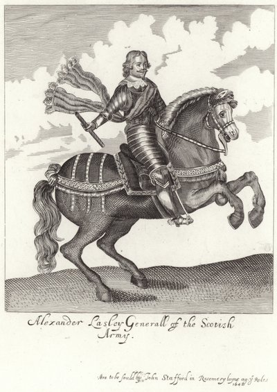 Portret van Alexander Leslie, Graaf van Leven door English School