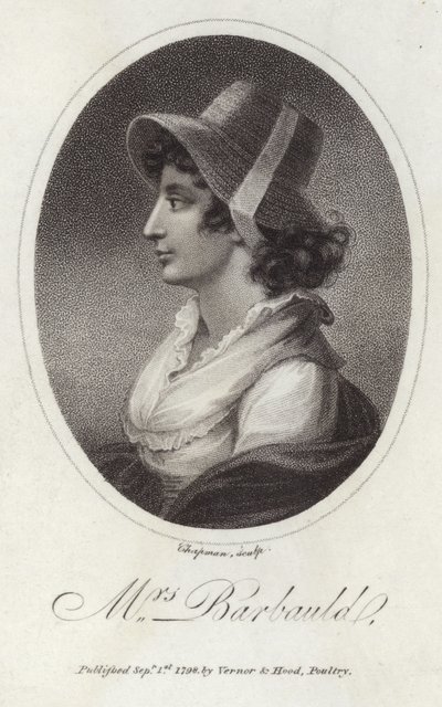 Portret van Anna Laetitia Barbauld door English School