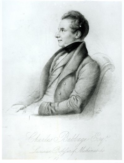 Portret van Charles Babbage (1792-1871) 1832 door English School