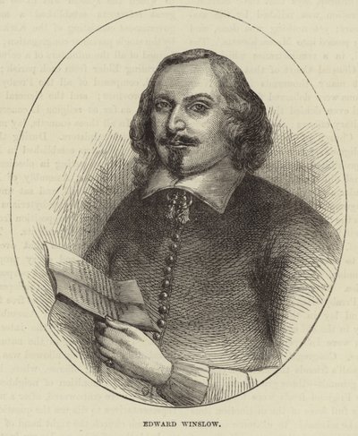 Portret van Edward Winslow door English School
