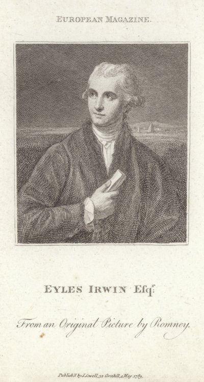 Portret van Eyles Irwin door English School